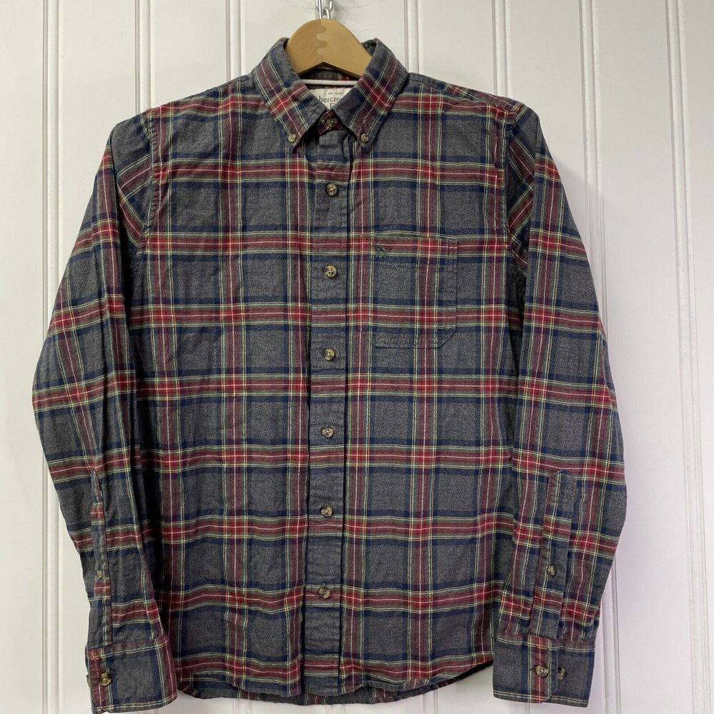 Abercrombie & Fitch Multicolor Check Cotton Shirt Long‎ Sleeve Mens Size S